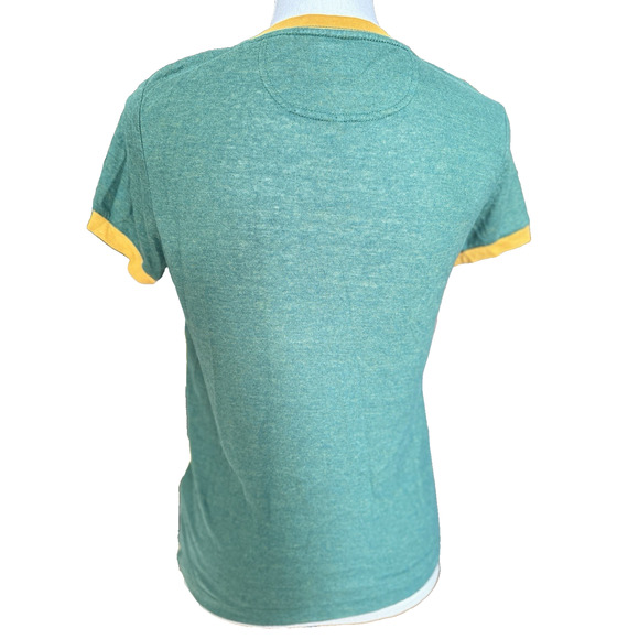 Prana Top Women's sz XS Cozy Up Ringer Tee Striped Colorblock Hemp Blend - Picture 2 of 7